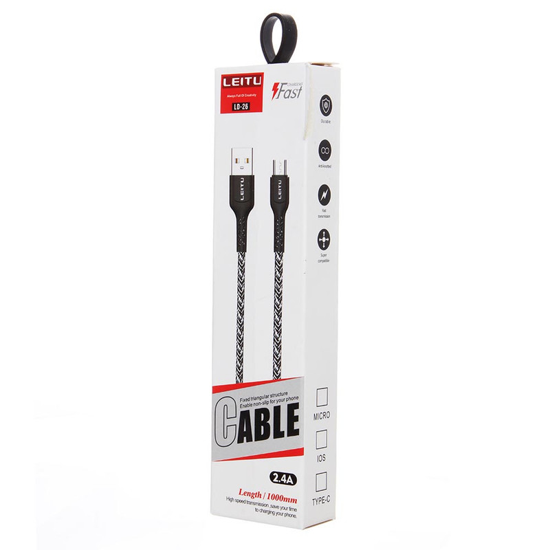 کابل تبدیل USB به USB-C لیتو مدل LD-26 طول 1 متر