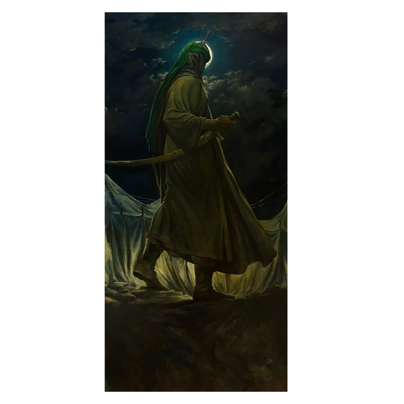 پرچم طرح عکس مدل امام حسین ع کد 2314