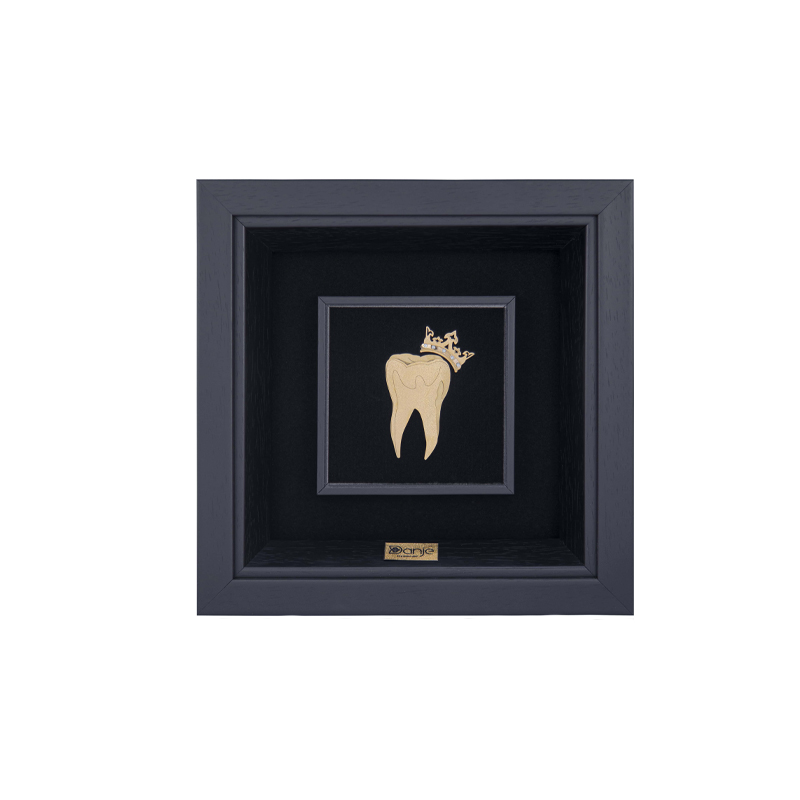 تابلو طلا کوب دانژه  طرح دندانپزشکی مدل دندان