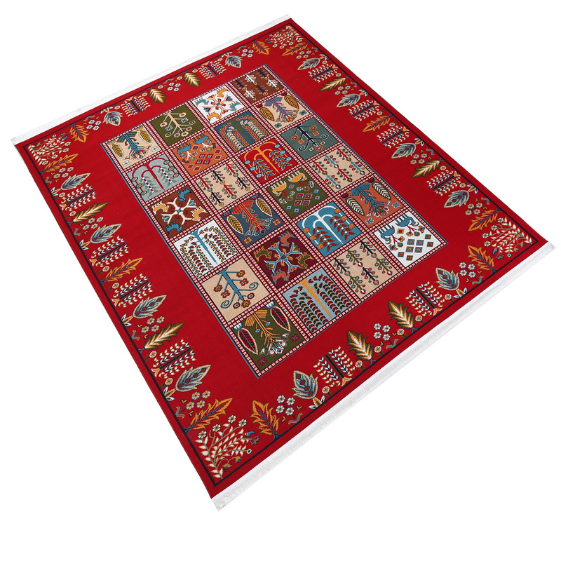 گلیم ماشینی دنیای فرش مدل گندم لاکی کد 1910