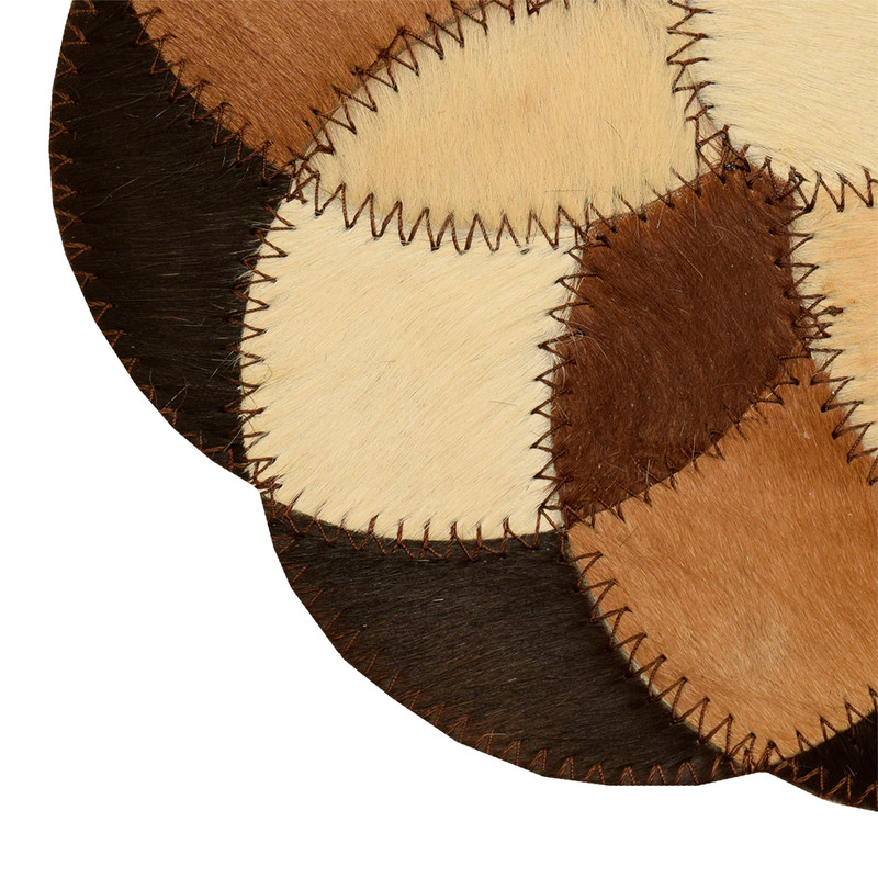 رومیزی کلاژ چرم و پوست مدل گل کد 0051