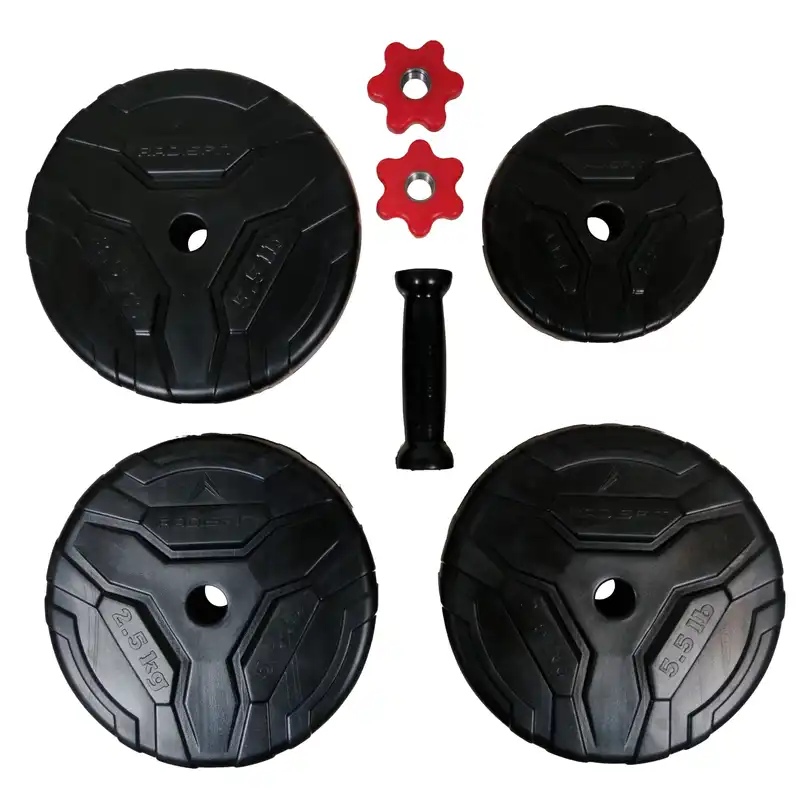 دمبل رادیس فیت مدل DVP-17-mix1 وزن 17 کیلوگرم بسته 2 عددی