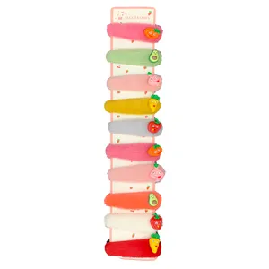 گیره مو دخترانه مدل تق تقی پولیشی مجموعه 10 عددی