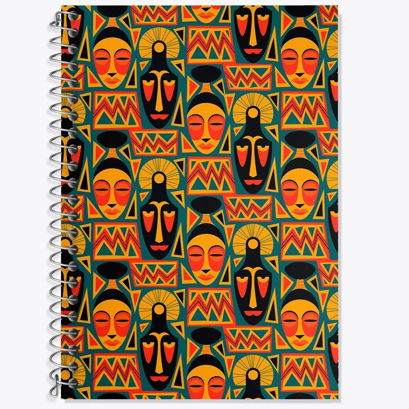 دفتر زبان 50 برگ خندالو مدل دو خط طرح آفریقا Africa کد 29830