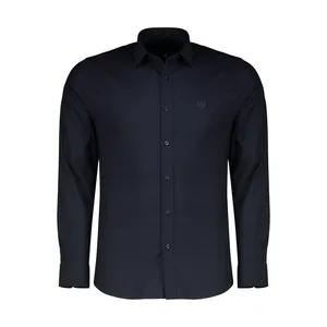 پیراهن آستین بلند مردانه پاتن جامه مدل 102721010261290 رنگ سرمه ای