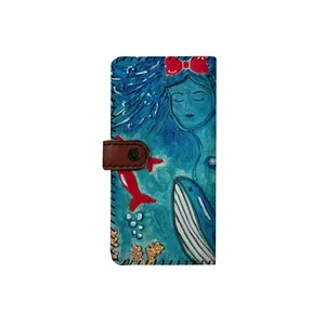 کیف پول چرمی ترمه طراحان ایده مدل بنددار کد mhs009