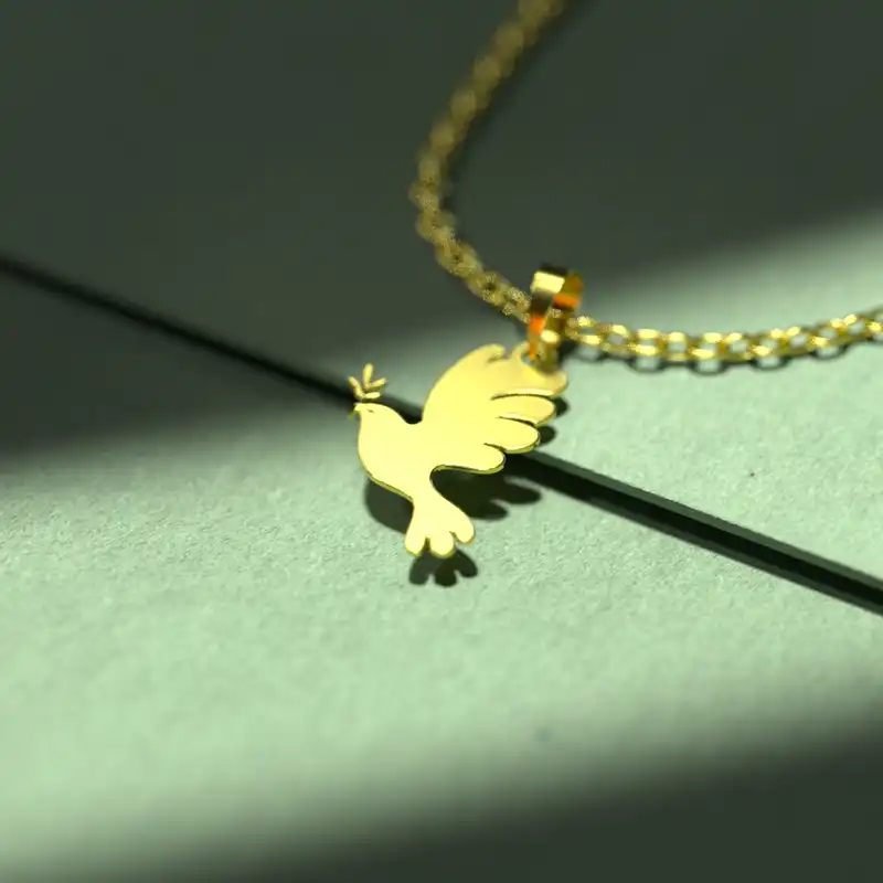 گردنبند طلا 18 عیار زنانه مدوپد مدل پرنده کد D3-1-1235