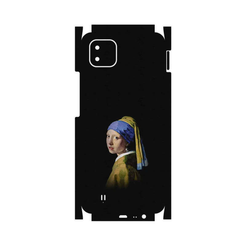 برچسب پوششی ماهوت مدل Girl with a Pearl Earring of Vermeer-FullSkin مناسب برای گوشی موبایل ریلمی C11 2021