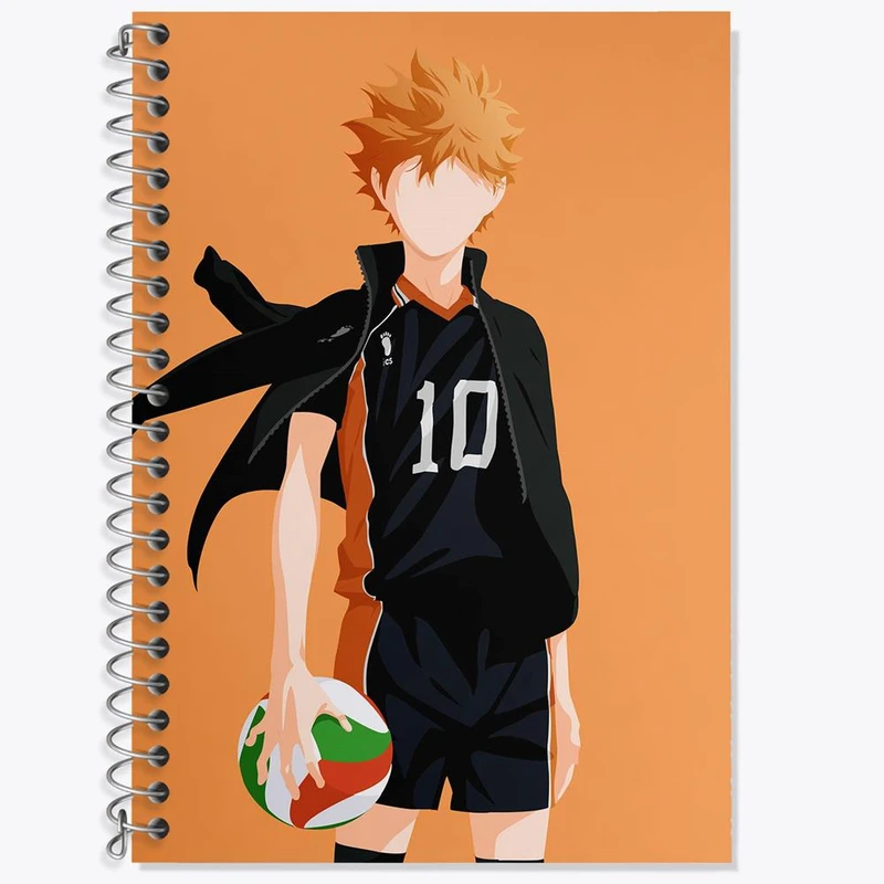دفتر زبان 50 برگ خندالو مدل سه خط طرح هیناتا شویو انیمه هایکیو Haikyu کد 17780