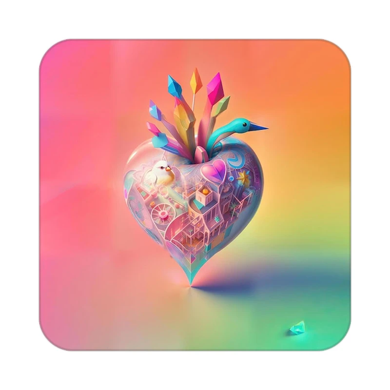 زیر لیوانی کاکتی مدل عاشقانه کد mp11347