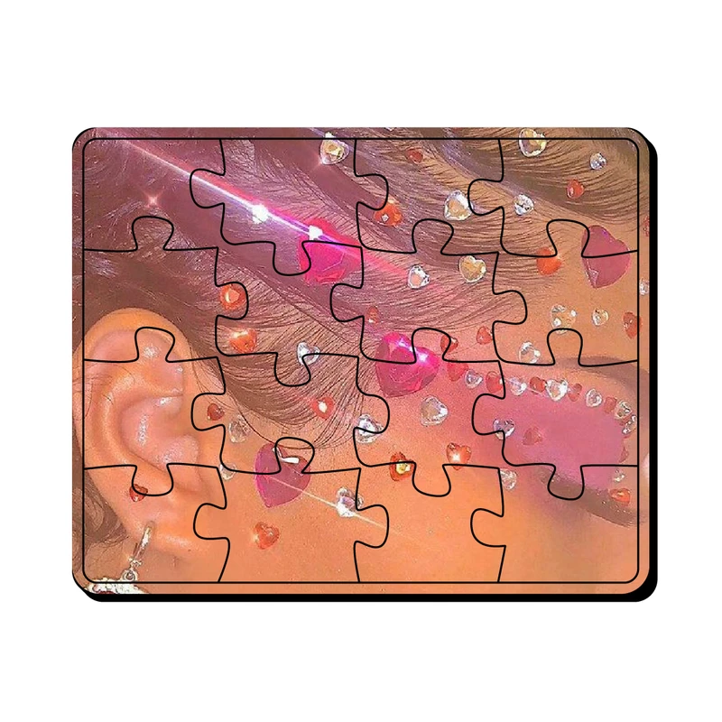 پازل 16 تکه مدل دختر و جواهرات قلبی درخشان