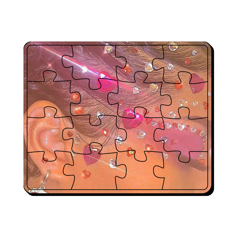 پازل 16 تکه مدل دختر و جواهرات قلبی درخشان