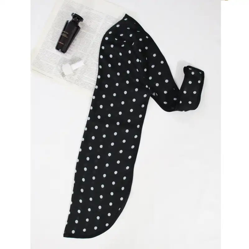 دستمال سر و گردن مدل دورگ تابستانه خال خالی نخی ana-2360