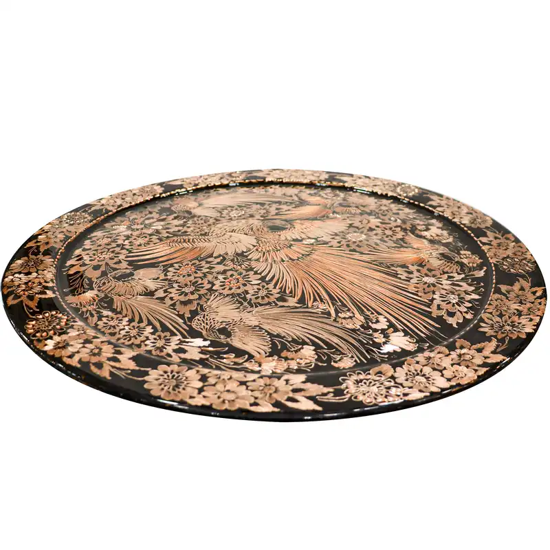 سینی مسی مدل الماس تراش گرد کد 60