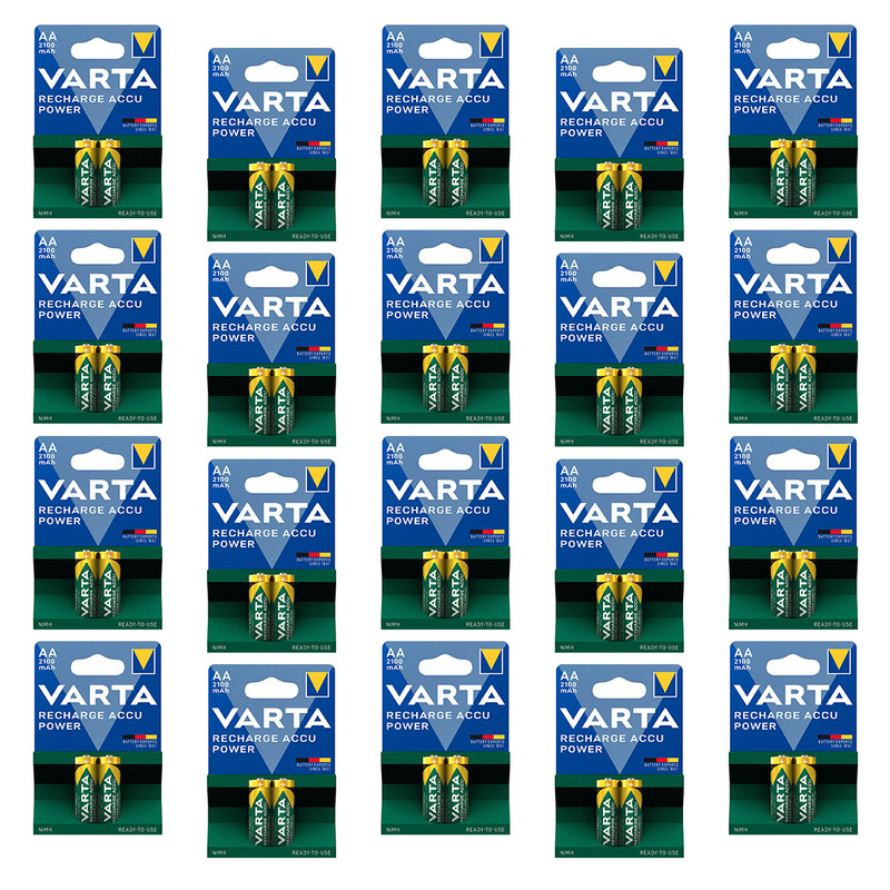 باتری قلمی قابل شارژ وارتا مدل accus 2100 مجموعه 40 عددی