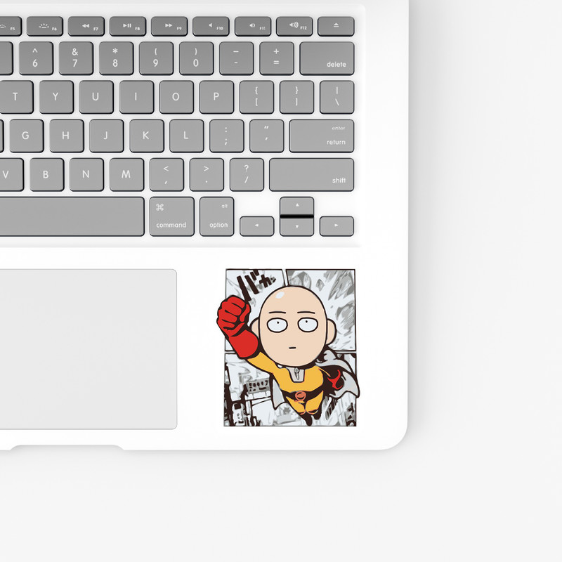 استیکر لپ تاپ و موبایل بووم طرح انیمه One Punch Man مدل Saitama کد SM25