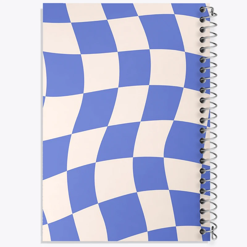 دفتر لیست خرید 50 برگ خندالو طرح چهارخونه آبی کد N2762