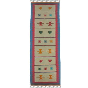 گلیم دستبافت کناره طول دو متر کد G442