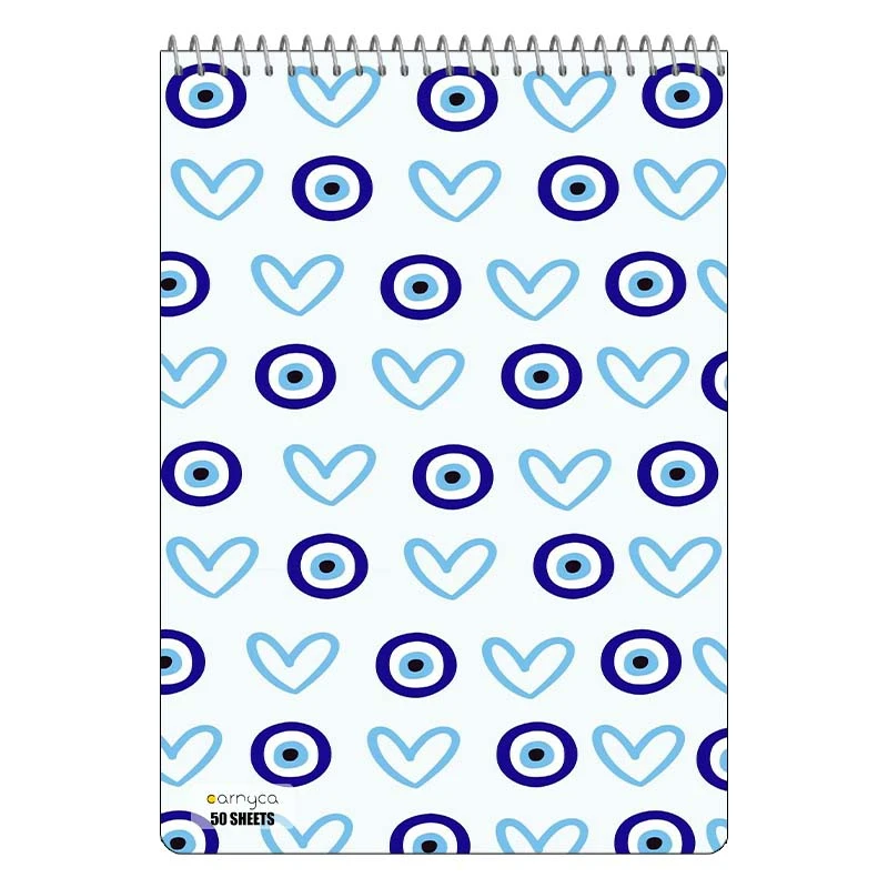 دفتر نقاشی 50 برگ سیمی کارنیکا طرح پترن چشم نظر Eye Evil Pattern کد 64278