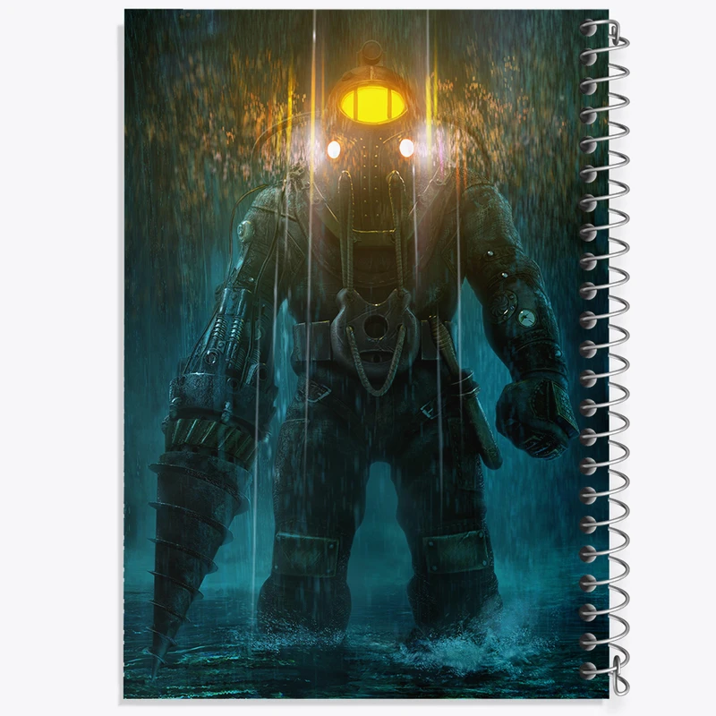 دفتر ژورنال نویسی 50 برگ خندالو مدل نقطه ای طرح بازی بایوشاک (Bioshock) کد 31350