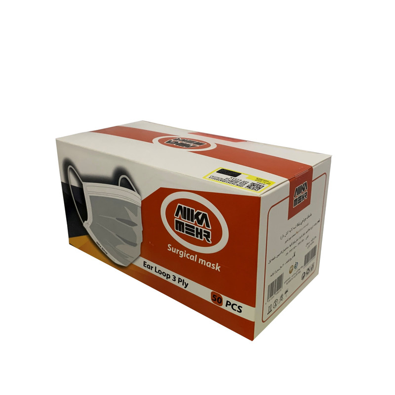 ماسک تنفسی نیکا مدل ملت بلون دار سه لایه 3P-1400G بسته 50 عددی