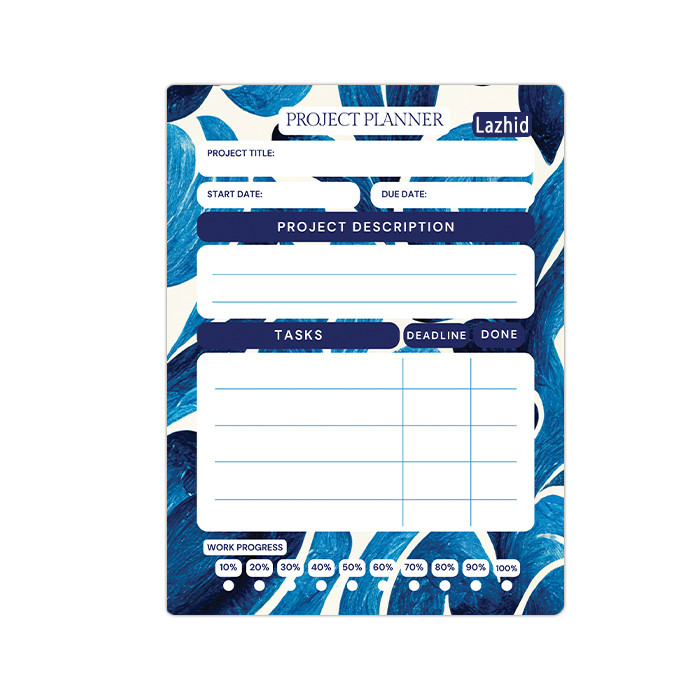 تخته وایت برد لاژید مدل برنامه ریزی پروژه سایز 14x18 سانتی متر