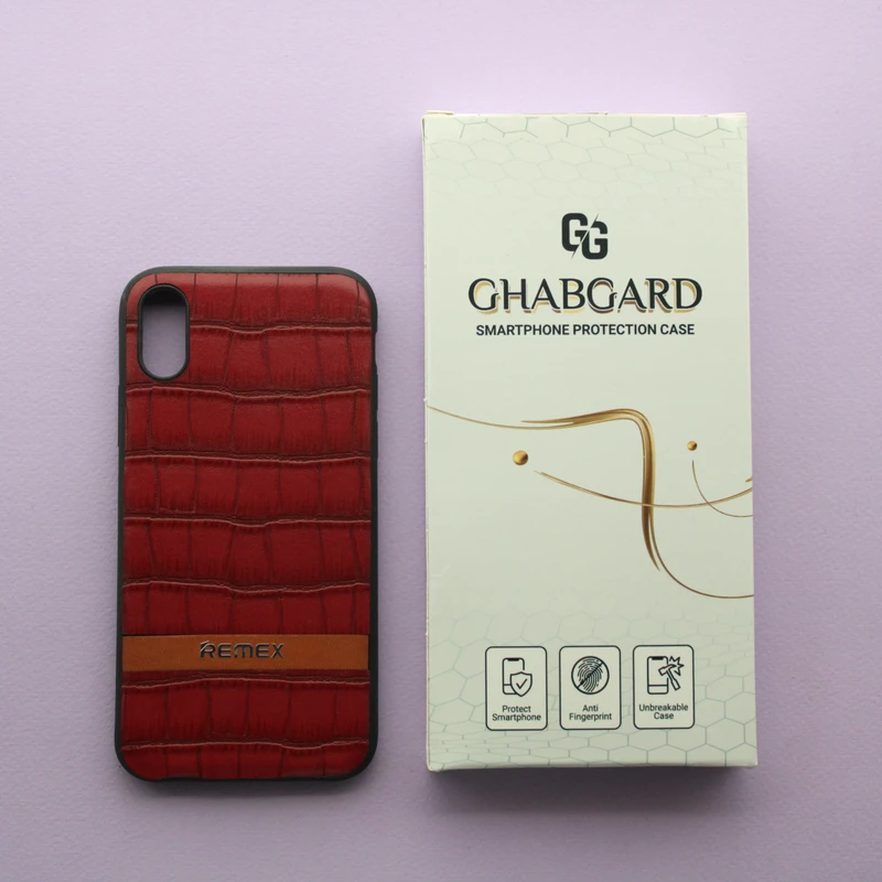 کاور قاب گارد مدل چرمی ساده مناسب برای گوشی موبایل اپل iphone X / Xs 