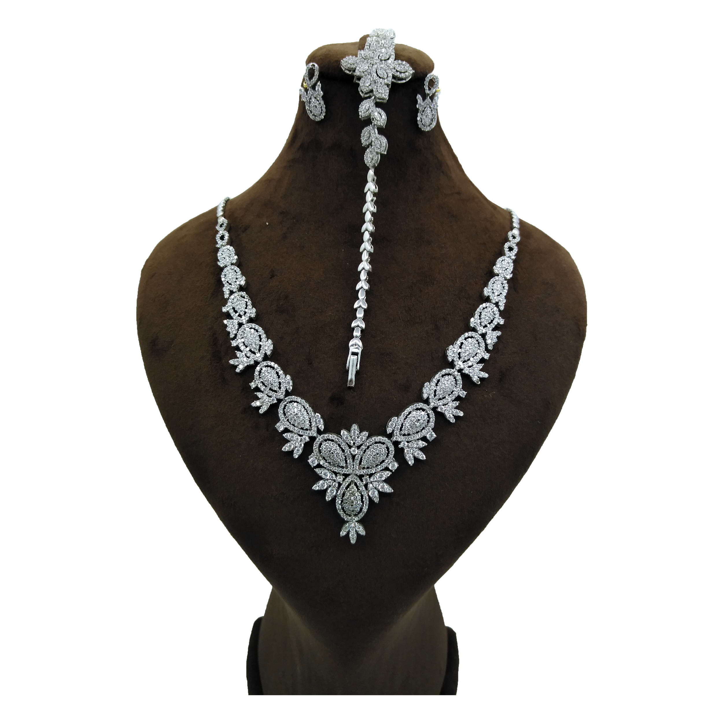 نیم ست نقره زنانه کد 4027