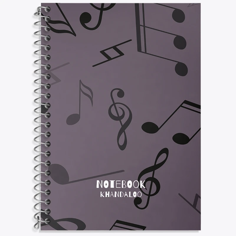دفتر زبان 50 برگ خندالو مدل دو خط طرح نت موسیقی کد N835