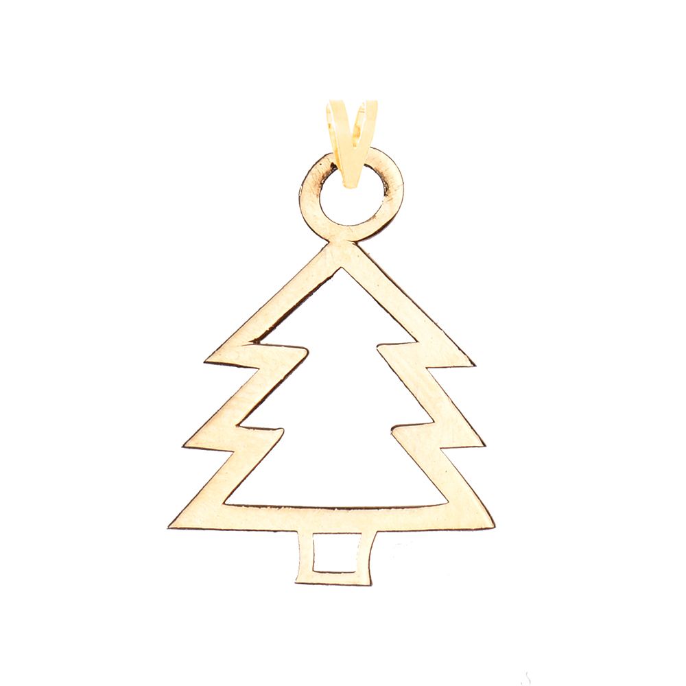 آویز گردنبند طلا 18 عیار زنانه کرابو طرح درخت کاج مدل Kr3027 - - 1