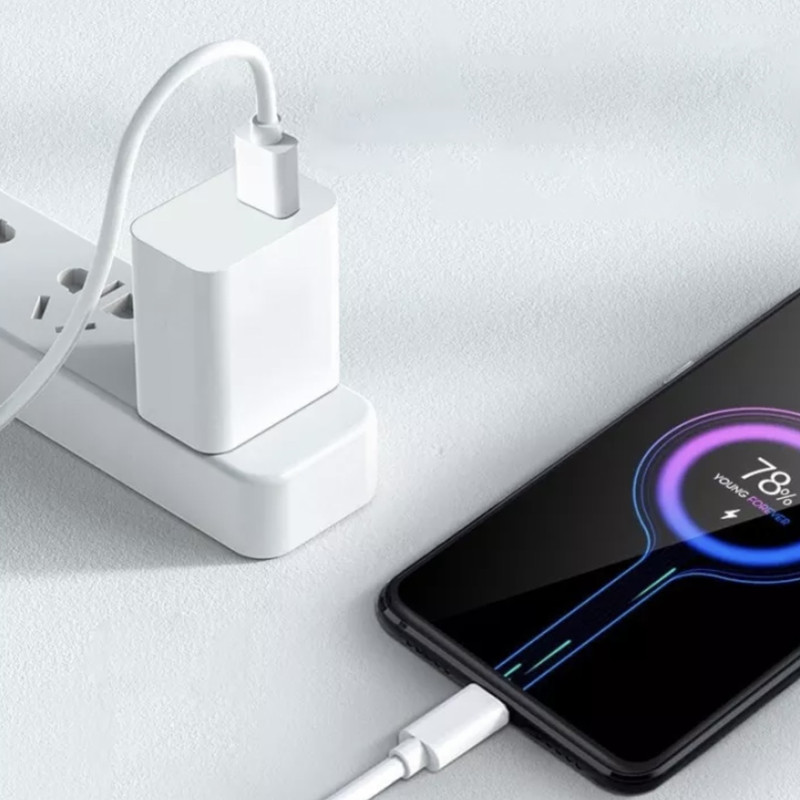 خرید و قیمت شارژر شیائومی مدل MDY-11-EY 33wfast 3pin original به همراه کابل تبدیل usb-c