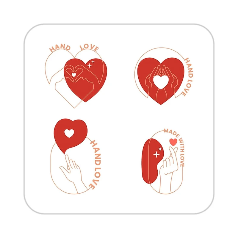 زیر لیوانی کاکتی طرح عاشقانه مدل mp40968