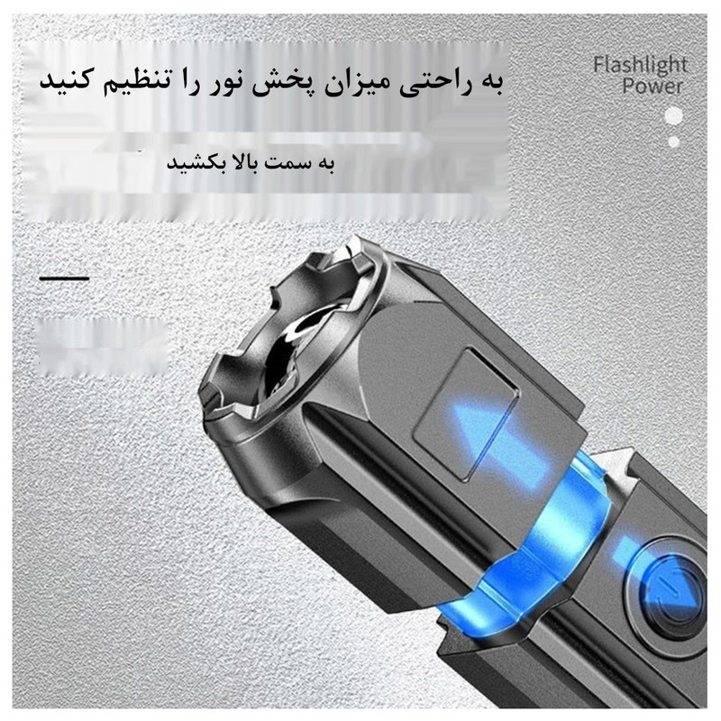 چراغ قوه شارک اسمایلینگ مدل Telescopic Focusing