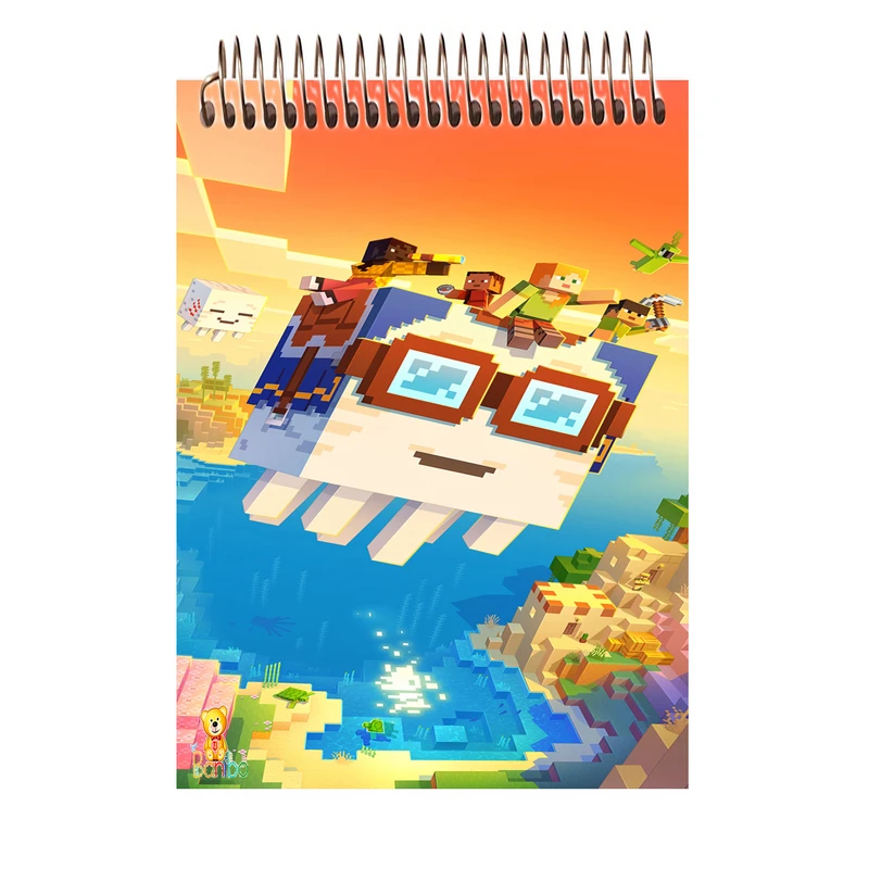 دفتر نقاشی 100 برگ بانیبو مدل ماینکرافت کد 2704
