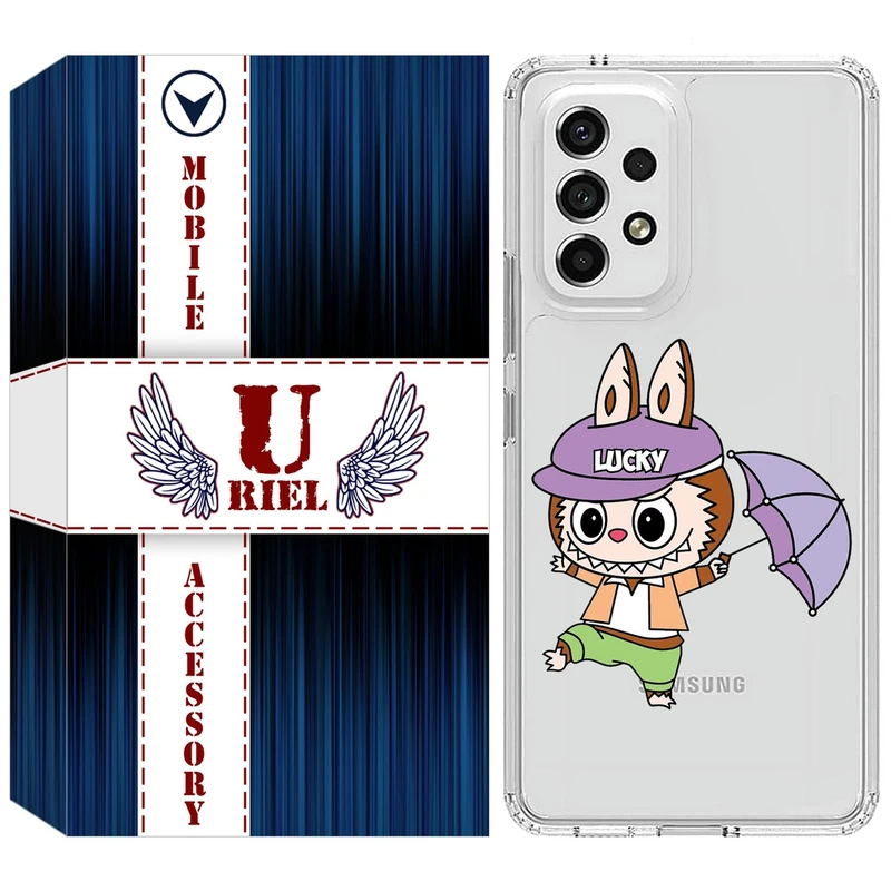 کاور یوریل قاب مدل Clear کد 125 طرح لبوبو مناسب برای گوشی موبایل سامسونگ Galaxy A23 4G