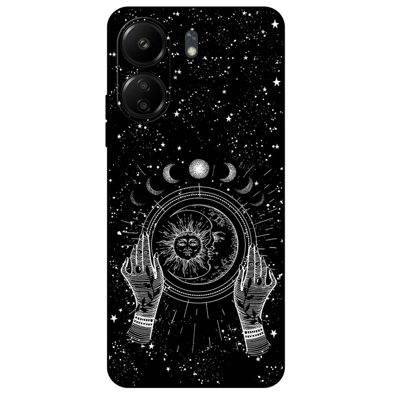 کاور مگافون طرح ماه و خورشید مدل 1892 مناسب برای گوشی موبایل شیائومی Redmi 13C