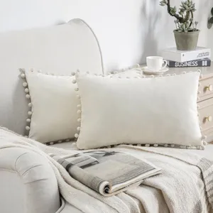 کاور کوسن مدل پوم پوم مستطیل مجموعه 2 عددی