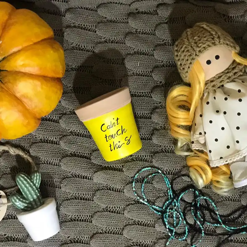 گلدان سفالی پاستل گالری مدل دو رنگ کد 2