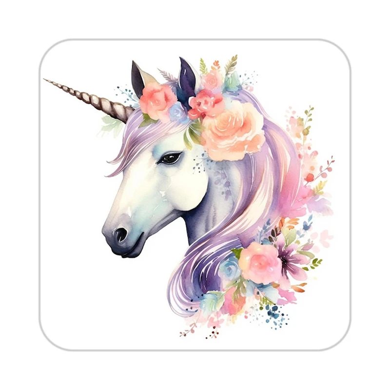 زیر لیوانی کاکتی طرح اسب تک شاخ و یونیکورن مدل mp32292