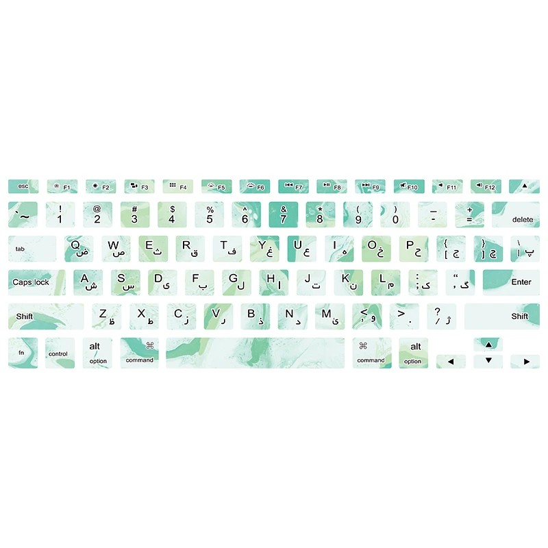 برچسب کیبورد فارسی طرح marble 108 مناسب برای مک بوک ایر 13 اینچ 2010-2017