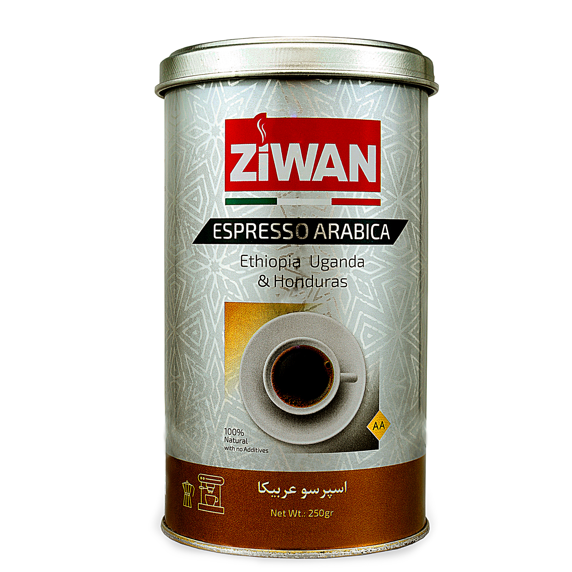 قهوه اسپرسو عربیکا زیوان - 250 گرم