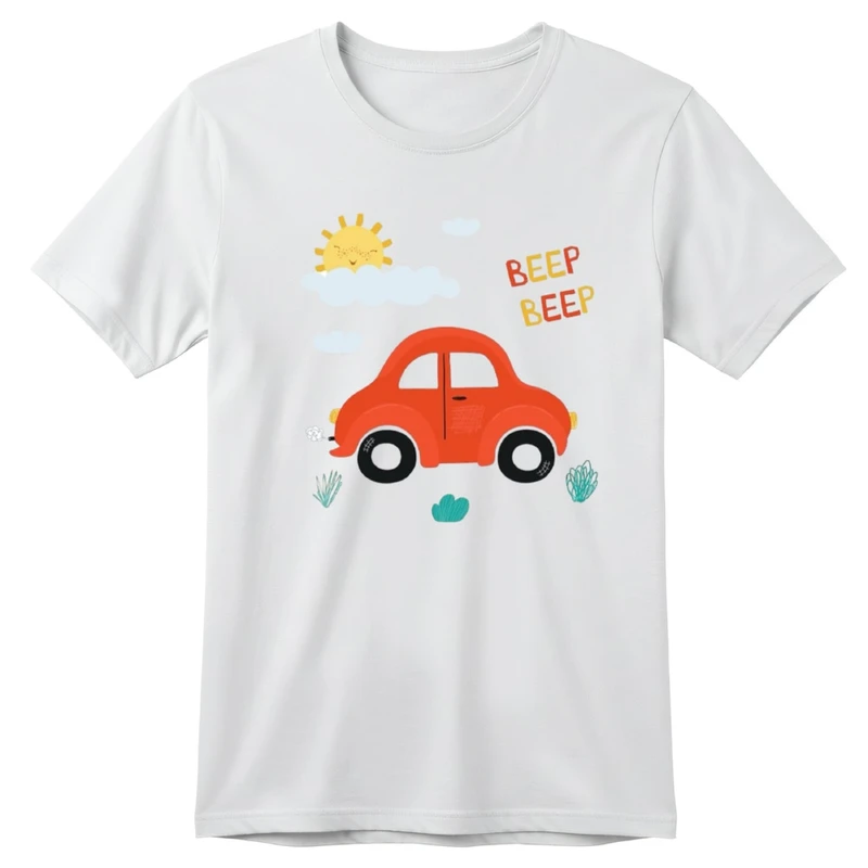 تی‌شرت آستین کوتاه بچگانه مدل ماشین کد v3 