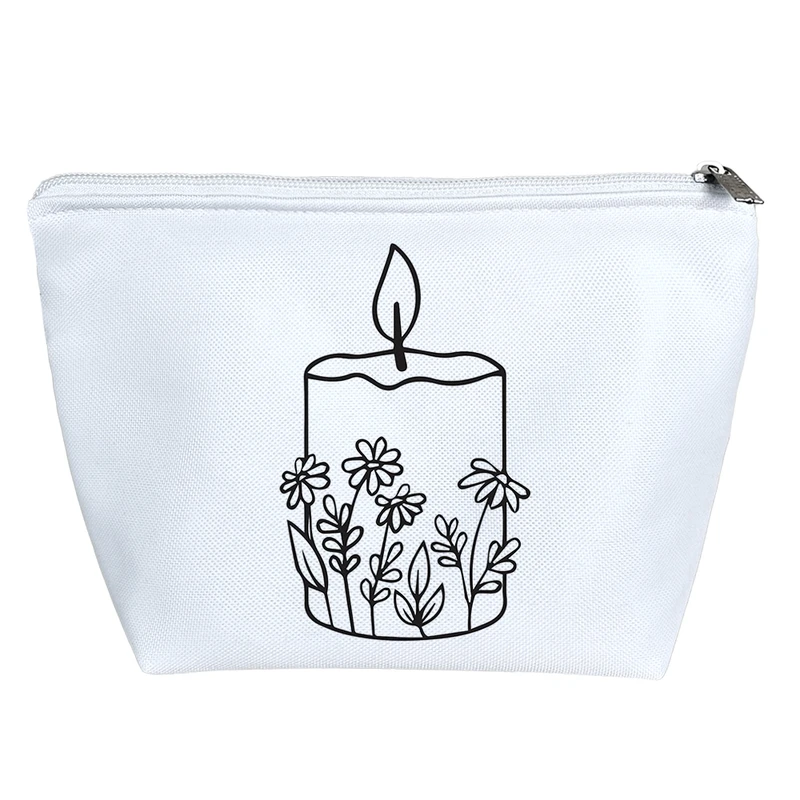 کیف لوازم آرایش دخترانه خندالو مدل شمع وگل کد 7654