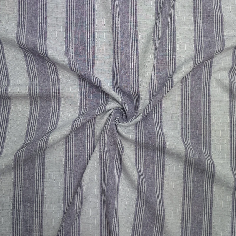 پارچه لباس عرض 1.5 متر مدل شانتون لنین اندونزی راه راه کد1 رنگ بنفش