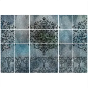 تایل سقفی طرح اسلیمی کد 3D2000-24 سایز 60x60 سانتی متر مجموعه 24 عددی