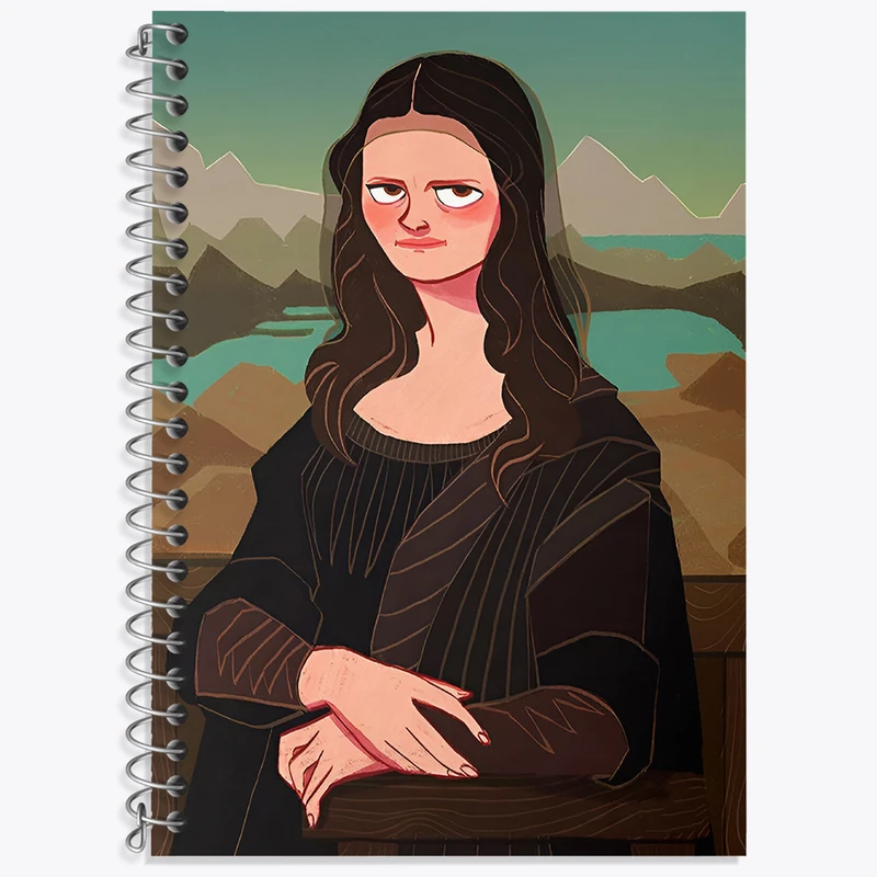 دفتر لغت 50 برگ خندالو طرح مونالیزا کد N4182