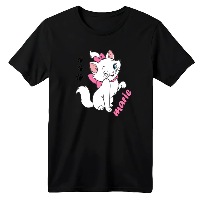 تی شرت آستین کوتاه بچگانه مدل گربه اشرافی کد ۱