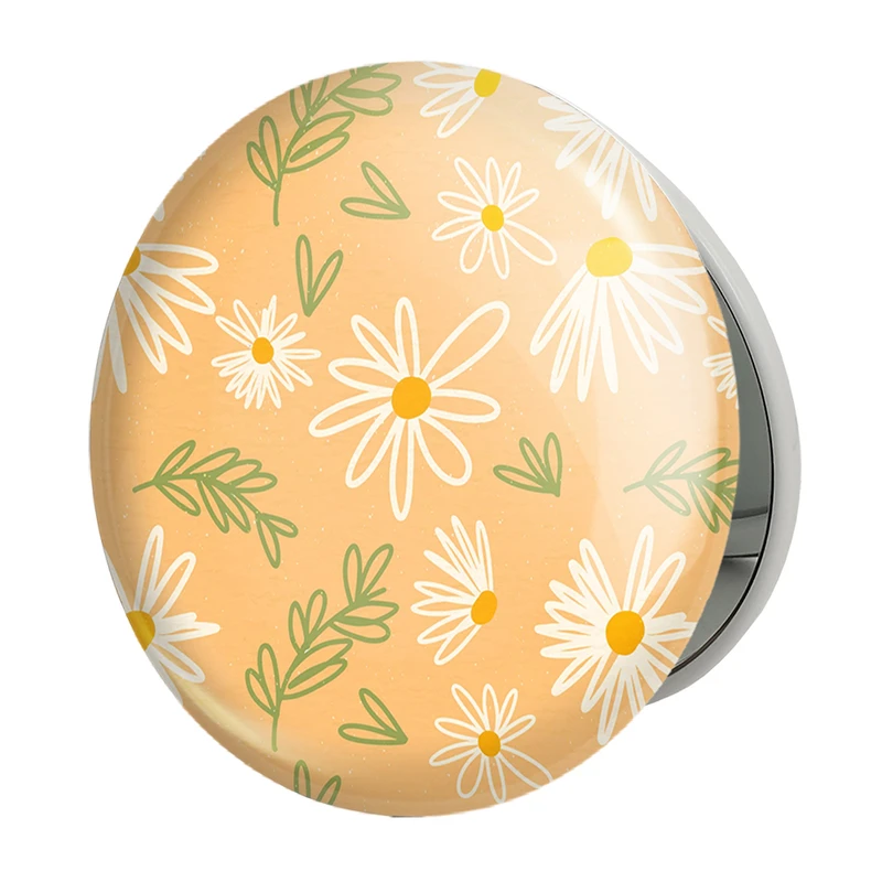 آینه جیبی خندالو طرح گل بابونه مدل تاشو کد 29531