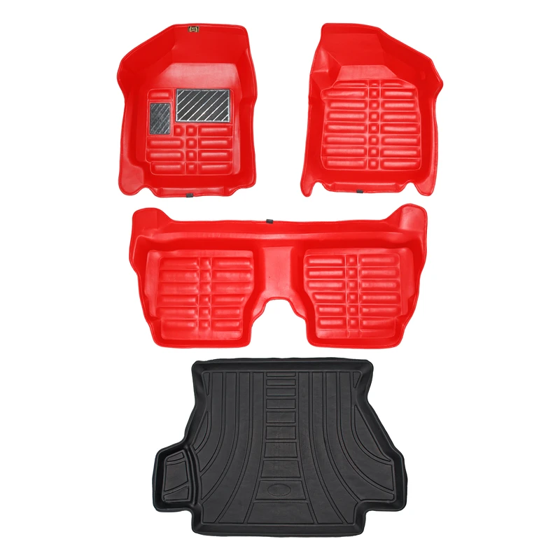  کفپوش پنج بعدی خودرو پانیذ مدل EVA مناسب برای تیبا به همراه کفپوش صندوق