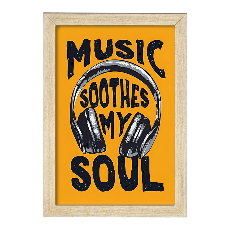 تابلو خندالو مدل Music Soothed My Soul کد F7458